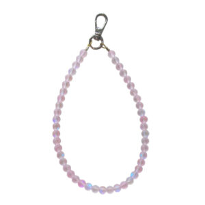 Handykette perlen trans rosa