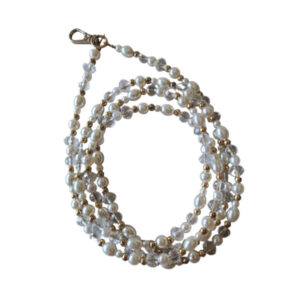 Handykette perlen weiss