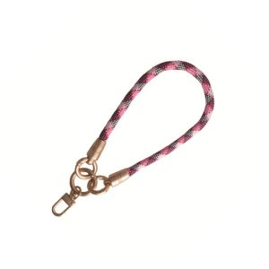 Trageband/ Handykette/ Strap für Smartphone Rombo Rosa/Weiss 7mm für Handgelenk
