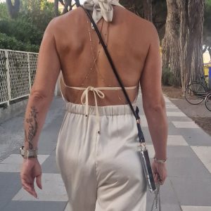 Trageband/ Handykette/ Strap für Smartphone Leder rund schwarz